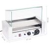 vidaXL Máquina de perritos calientes 5 rodillos tapa de vidrio 1000 W