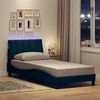 vidaXL Estructura de cama sin colch&oacute;n Hanko tela azul 90x190 cm