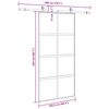 vidaXL Puerta corredera herrajes negro 102,5x205 cm vidrio templado