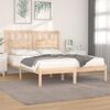 vidaXL Estructura de cama doble pequeña sin colchón madera maciza