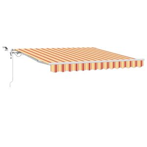 vidaXL Toldo retr&aacute;ctil Amarillo y Naranja 300 x 250 cm Poli&eacute;ster