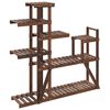 vidaXL Soporte para flores de madera maciza abeto 110x25x111 cm