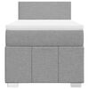 vidaXL Cama box spring con colch&oacute;n tela gris claro 80x200 cm