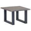 vidaXL Mesa de centro con borde natural acacia maciza gris 60x60x40 cm