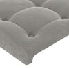 vidaXL Cama box spring con colch&oacute;n terciopelo gris claro 140x190 cm