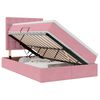 vidaXL Cama con almacenamiento y colch&oacute;n Rosa 120 x 200 cm Terciopelo