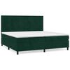 vidaXL Cama box spring con colch&oacute;n terciopelo verde oscuro 200x200 cm