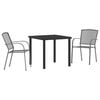 vidaXL Conjunto de Comedor de Jard&iacute;n 3 pcs Antracita