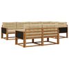 vidaXL Conjunto de sof&aacute;s de exterior 8 uds. Natural y Beige