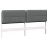vidaXL Cabecero tapizado y Gris Claro 200 cm Madera de pino macizo