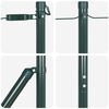 vidaXL Postes de cerca 7 pcs Verde Ø32mm 130 cm Acero galvanizado