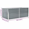 vidaXL Jardinera elevada de acero galvanizado gris 160x80x45 cm