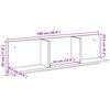 vidaXL Mueble de pared madera ingenier&iacute;a marr&oacute;n roble 100x16,5x30 cm