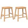 vidaXL Sillas de bar 2 uds madera maciza caucho