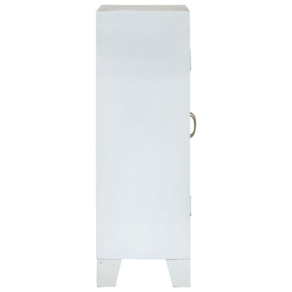 vidaXL Aparador madera maciza de acacia blanco 55x30x90 cm