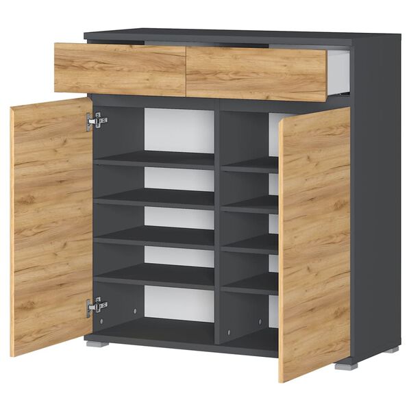 Germania Armario zapatero GW-Lissabon color roble y gris antracita