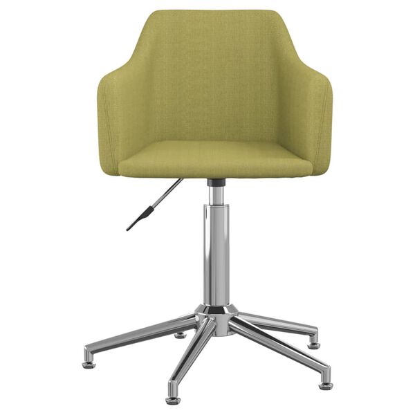 vidaXL Sillas de comedor giratorias 2 unidades tela verde