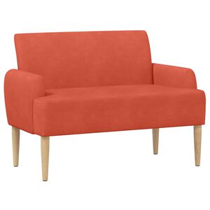 vidaXL Sof&aacute; amoroso con botones acolchados Rojo Naranja Tela de Pana