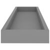 vidaXL Estantes de pared Loggia 4 uds gris MDF 80x15x4 cm