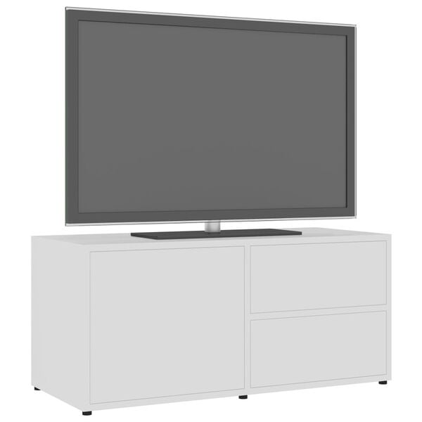 vidaXL Mueble para TV madera contrachapada blanco 80x34x36 cm