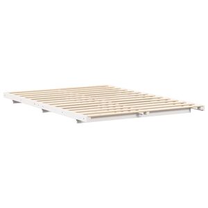 vidaXL Estructura de cama Blanco 140 x 210 cm Madera maciza de pino