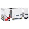 vidaXL Mesa y sillas infantiles 3 pzas dise&ntilde;o coche de polic&iacute;a MDF