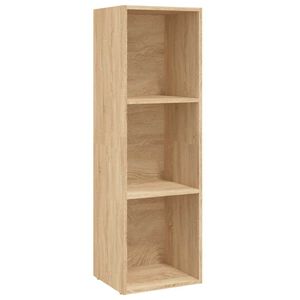 vidaXL Estanter&iacute;a libros/mueble TV contrachapada roble 36x30x114 cm