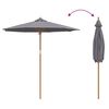 vidaXL Parasol de jard&iacute;n Gris oscuro 240 x 240 x 260 cm Bamb&uacute;