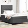 vidaXL Cama tipo Box Spring con colch&oacute;n Gris oscuro 120 x 190 cm tela