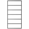 vidaXL Puerta corredera ESG vidrio y aluminio negra 102x205 cm