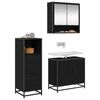 vidaXL Juego de muebles de baño 3 pcs Roble negro Madera contrachapada