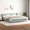 vidaXL Cama box spring con colchones terciopelo gris claro 180x210 cm
