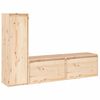 vidaXL Muebles para TV 3 piezas madera maciza de pino
