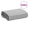 vidaXL Lona gris 3x6 m 650 g/m&sup2;