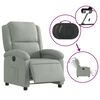 vidaXL Sill&oacute;n reclinable el&eacute;ctrico de terciopelo gris claro