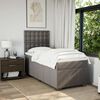 vidaXL Cama box spring con colch&oacute;n tela gris taupe 80x200 cm