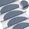 vidaXL Alfombrilla autoadhesiva escalera sisal 15 uds azul 65x21x4 cm