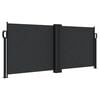 vidaXL Toldo lateral retr&aacute;ctil negro 100x1000 cm