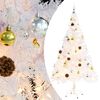 vidaXL &Aacute;rbol de Navidad preiluminado con luces y bolas blanco 150 cm
