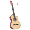 vidaXL Guitarra ac&uacute;stica con cutaway 6 cuerdas madera tilo 38"