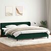 vidaXL Cama box spring con colchones terciopelo verde oscuro 200x210cm
