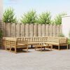 vidaXL Conjunto de sof&aacute;s de exterior con coj&iacute;n 10 pcs Natural y Beige