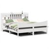 vidaXL Cama sin colch&oacute;n madera maciza de pino blanca 180x200 cm