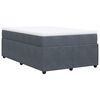 vidaXL Cama box spring con colch&oacute;n terciopelo gris oscuro 120x200 cm