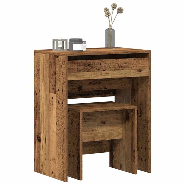 vidaXL Mesa de Tocador con caj&oacute;n Madera Vieja 60 x 40 x 75 cm