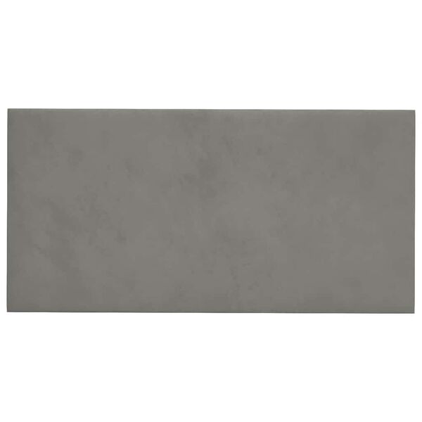 vidaXL Paneles de pared 12 uds terciopelo gris claro 30x15 cm 0,54 m²