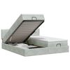 vidaXL Cama otomana con colch&oacute;n 2 uds. Gris Claro Terciopelo