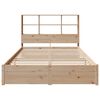 vidaXL Cama con estanter&iacute;a sin colch&oacute;n madera maciza de pino 140x190cm