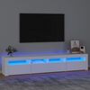 vidaXL Mueble de TV con luces LED blanco 210x35x40 cm