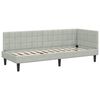 vidaXL Estructura de cama en esquina Gris Claro 80 cm x 200 cm